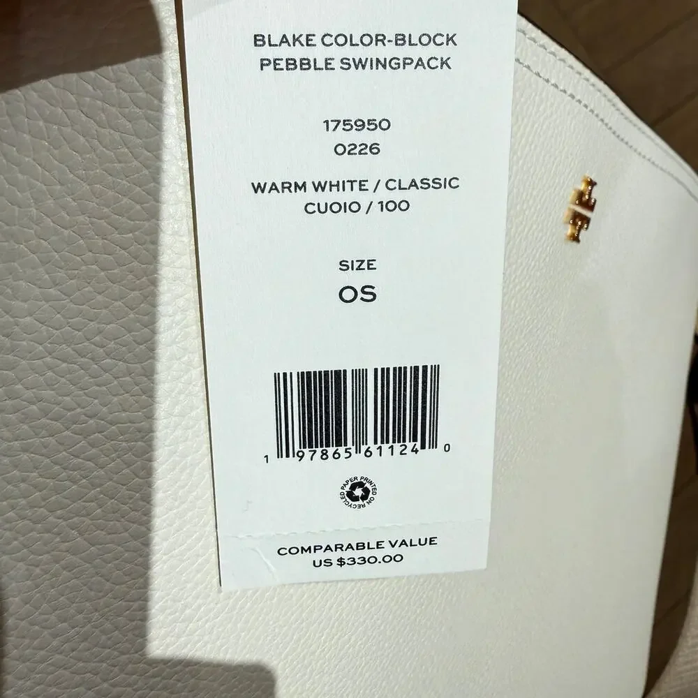 Tory Burch Blake Color-Block Pebble Swingpack 175950 $330